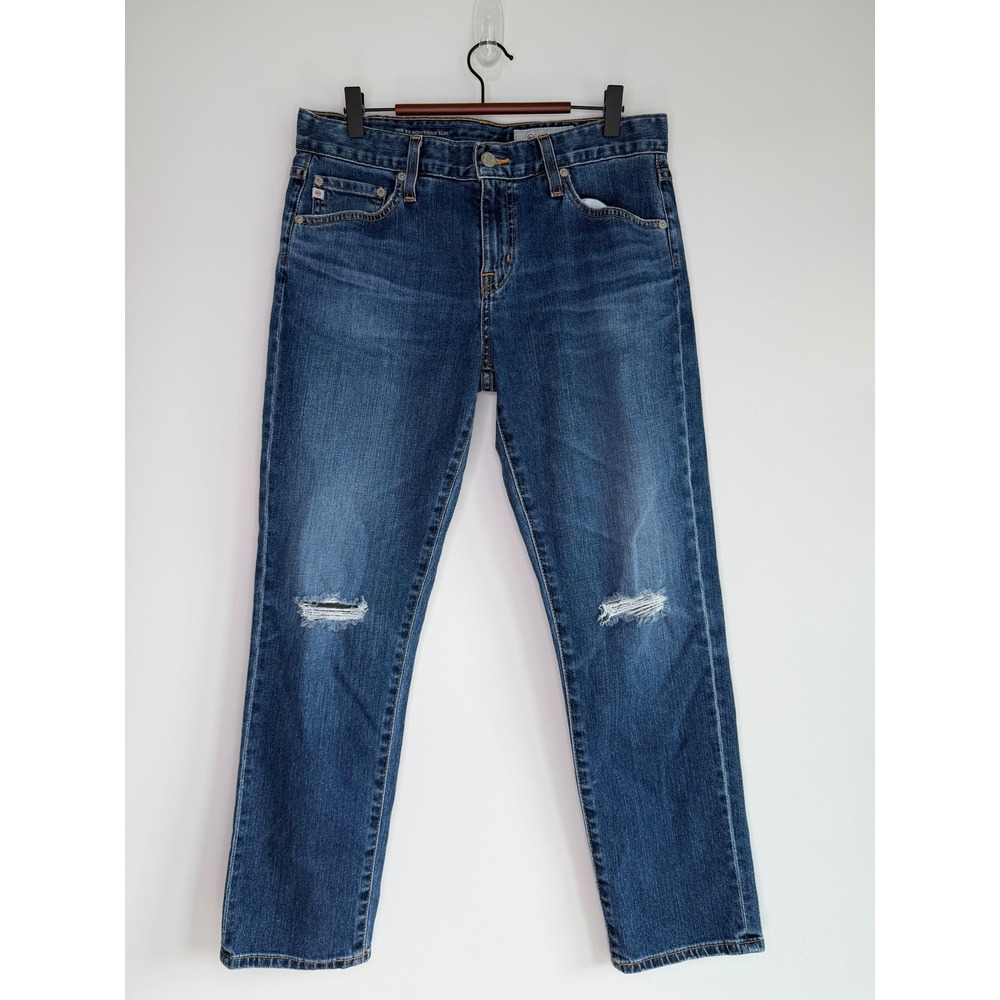 AG Adriano Goldschmied The Ex-Boyfriend Slim Distressed Womens 28R Blue - Picture 1 of 9